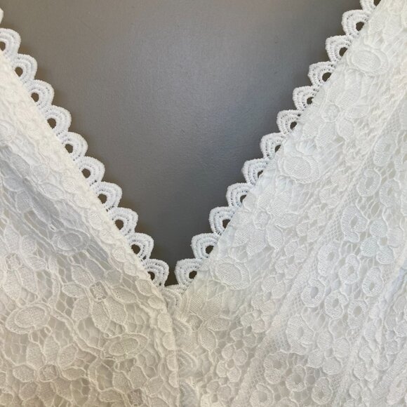 Lulu's Infinite Bliss Ivory Lace Backless Trumpet Maxi Dress S (tailored) - Picture 7 of 11